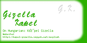 gizella kapel business card